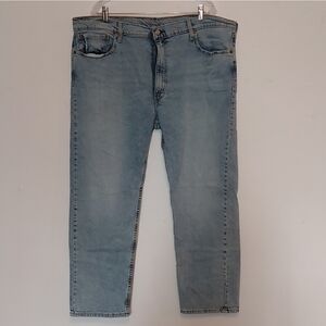 🔴 Levi's 502 Men's Tapered Leg Vintage Wash Blue Jeans Size 42x30 42W 30L